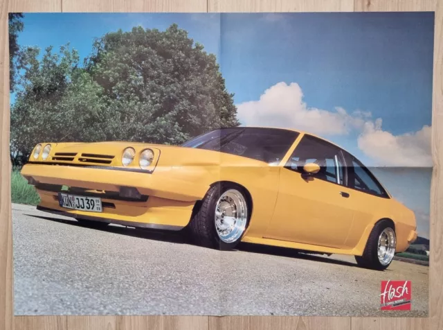 Opel Flash Scene Poster DIN A2  Manta  B  gelb