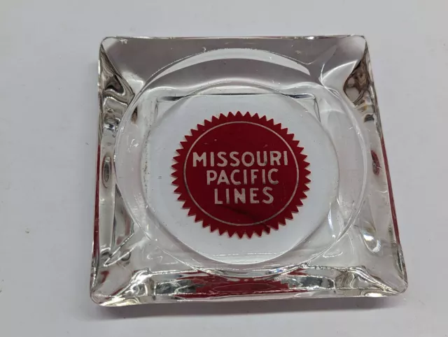 Missouri Pacific Lines railroad souvenir locomotive dining car set Ashtray