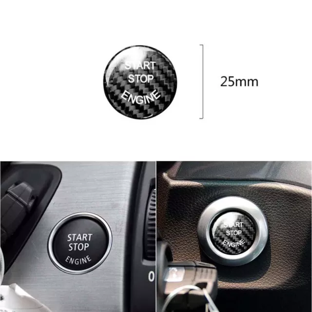 Carbon Fiber Engine Start Stop Buttons Sticker Trim fit For BMW 3 Series X5 X6