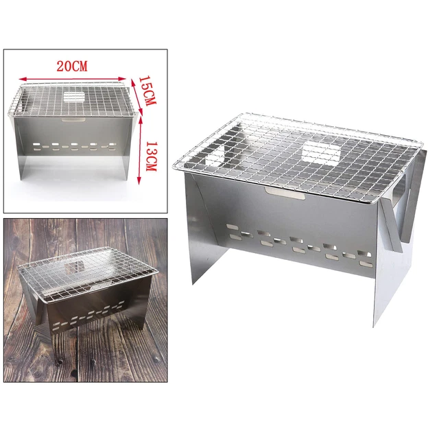 Klappbarer Camping-Feuergrill Für Rucksacktouren Wandern BBQ Barbecue Klappofen