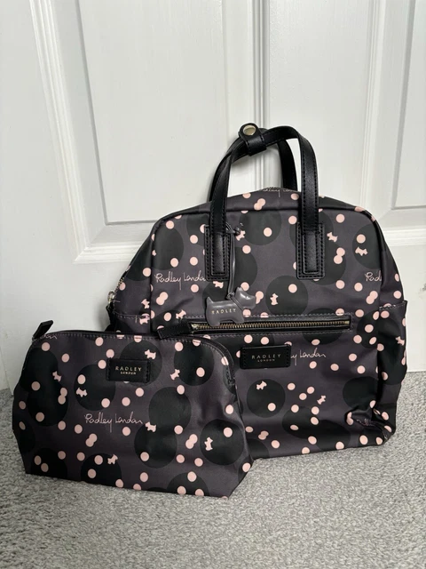 RADLEY CROFTERS WAY Backpack Grey With Pink Straps details Brand New RRP 139 70.00 PicClick UK