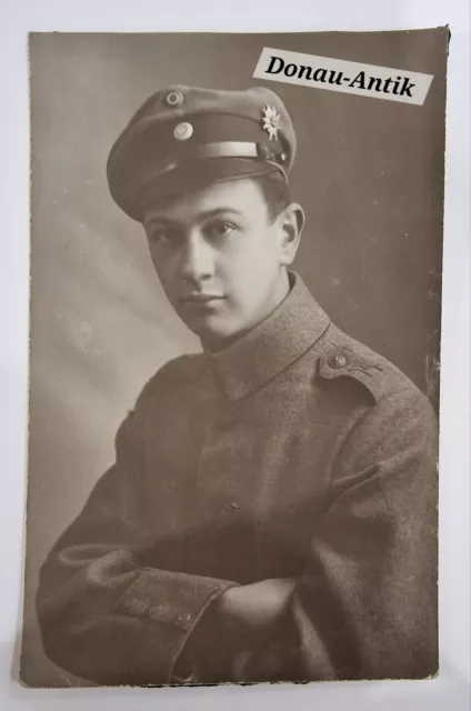 Foto Portrait Studio 1.WK Feldgrau Alpenkorps Gebirgsjäger Edelweiß Regiment 14