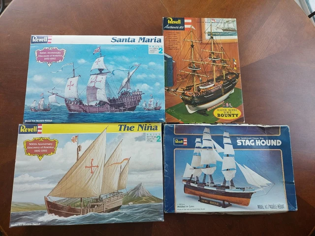 Revell x4 VTG HTF 1:150 Model Ship Kits *New & Used* The Nina-Santa Maria
