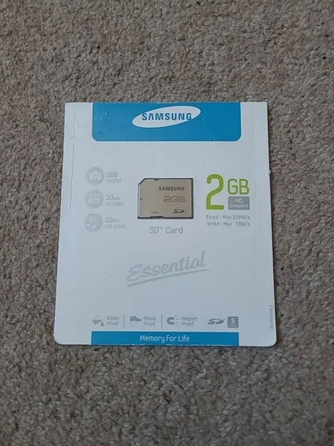 Samsung 2GB Essential SDHC Speicherkarte Neu & Versiegelt