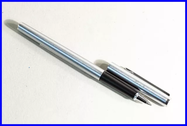1983 MONTBLANC Stainless Steel Rollerball Quick Pen - with new black refill 1983 MONTBLANC Stainless Steel Rollerball Quick Pen - with new black refill