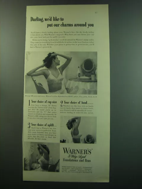 Vintage 1949 Warners 3-Way Sized Foundations & A'Lure Bras Full