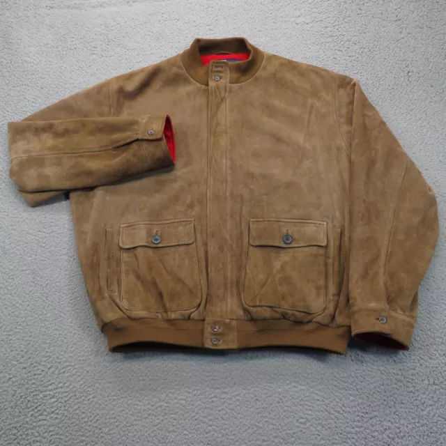 VTG Polo Ralph Lauren Jacket Mens XXL Leather Suede Wool Alpaca A2 Bomber Coat