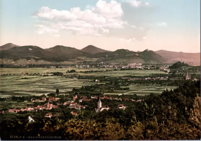 Deutschland, Siebengebirge. vintage print photochromie, vintage photochrome