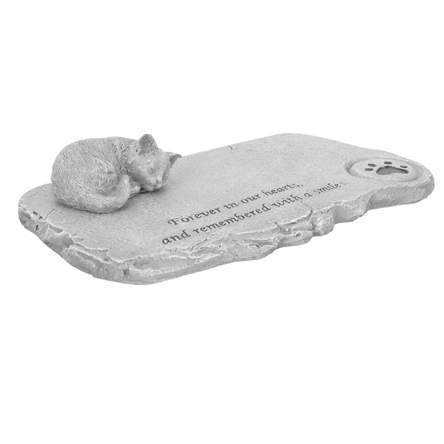 Figura de gato lápida simpatía gato lápida gato memoria escultura