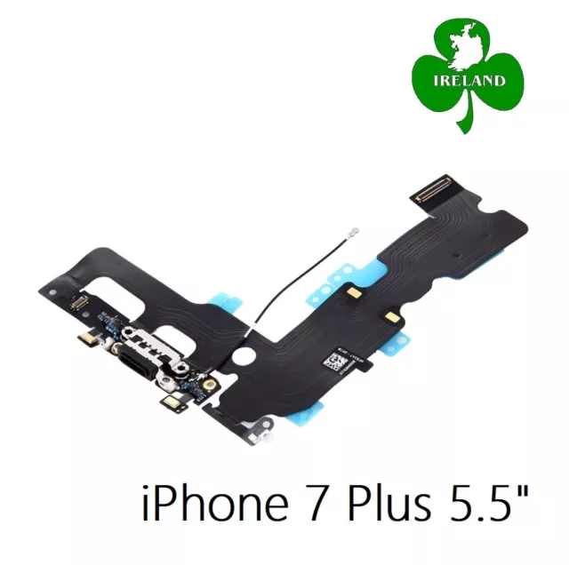 Para IPHONE 7 Plus Puerto de Carga Flexible USB Cable Conector Montaje Negro