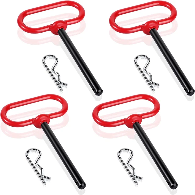 4 PCs Handle Hitch Pin Accessories 3/8 X 4 Inch Trailer Gate Pin Tractor Towing