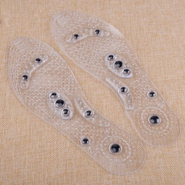 1 Pair Magnetic Massage Foot Health Care Shoe Gel Insoles Pain Relief Therapy US