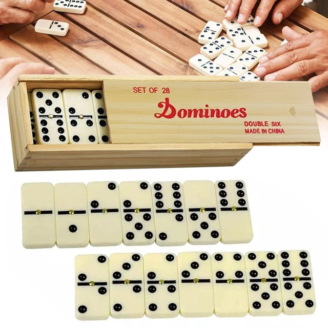 Set Domino Double 6 con custodia protettiva, gioco classico completo da
