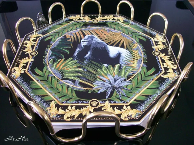 Rosenthal Versace Le Régne Animal Bob Tablett 37 cm x  37 cm *1 A NEU & OVP*