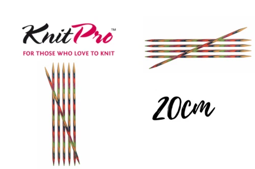 KnitPro Symfonie Double Pointu Aiguilles 20cm, 2.5mm- 8mm