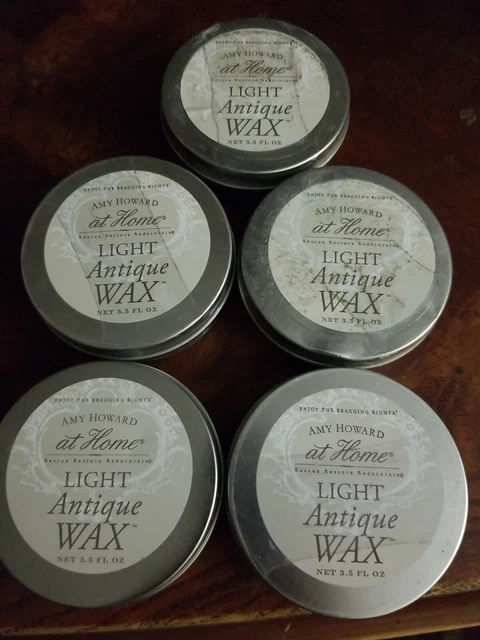 *Lot of 5* NEW Amy Howard At Home LIGHT ANTIQUE WAX Wood & Paint 3.5 oz (Sealed)