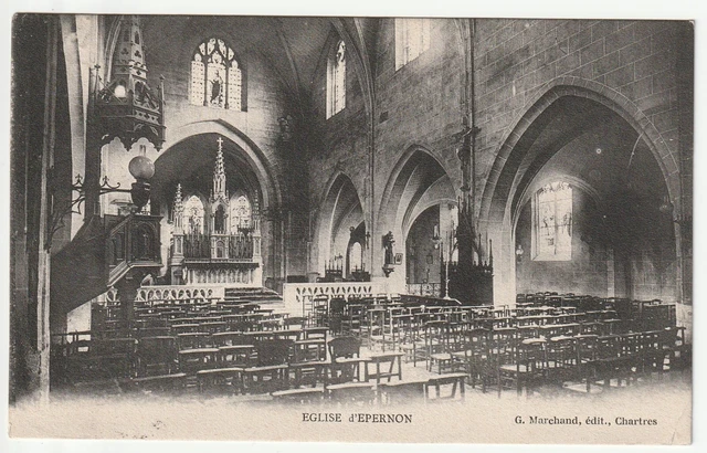 EPERNON - Eure & Loir - CPA 28 - vue interieure de l' église