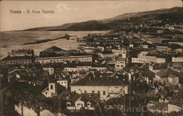 Italy Trieste Porto Vecchio Postcard Vintage Post Card