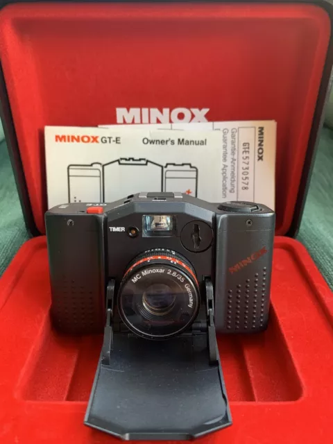 Minox GT-E 35mm Vintage Film Camera, built-in MC Minoxar f2.8 Lens & Light-meter