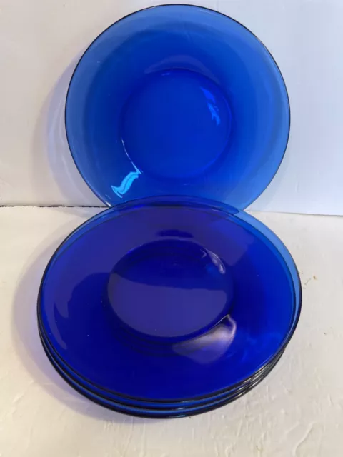 Thick Cobalt Blue Mexico Salad/Dessert/Lunch Plates - Set of 4