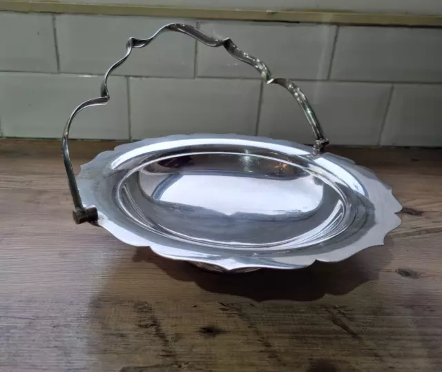 Vintage Mappin & Webb EPNS Silver Plated Pedestal Serving Basket