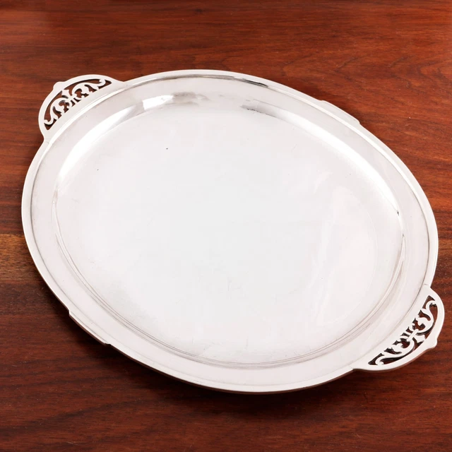 Arthur Stone David Carlson Arts & Crafts Sterling Silver Cocktail Tray No Mono
