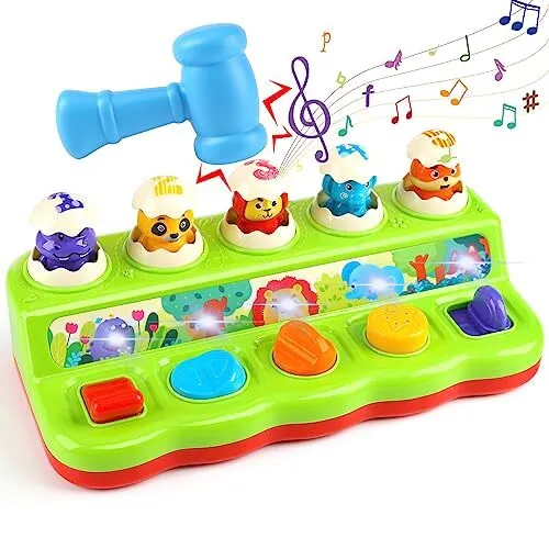 Jouet éducatif pour bébé 1-2 ans avec musique et jeux - AMOUNE - Jouet  Enfant 5 en 1 - Couleurs vives - Pile