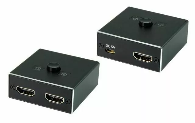 Multipuerto Ladrón HDMI Splitter HUB 2 x Salidas 4k 3D HDTV Dos