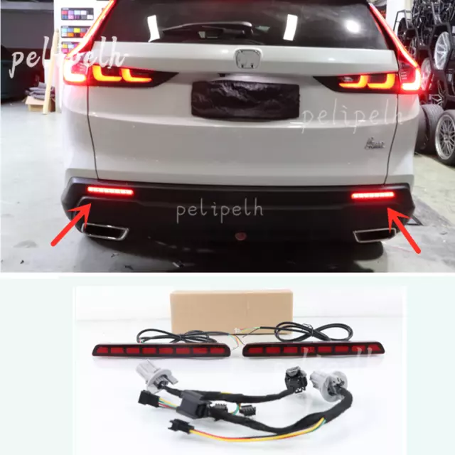 FOR HONDA CRV CRV 2023 2024 Square LED Rear Fog Light Tail Bumper