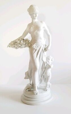 Fine Large Antique French Sevres Style Bisque Porcelain Statue E.Drouot