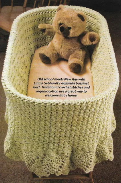 A Little Green Bassinet Skirt Baby Nursery Decor Crochet Pattern Instructions
