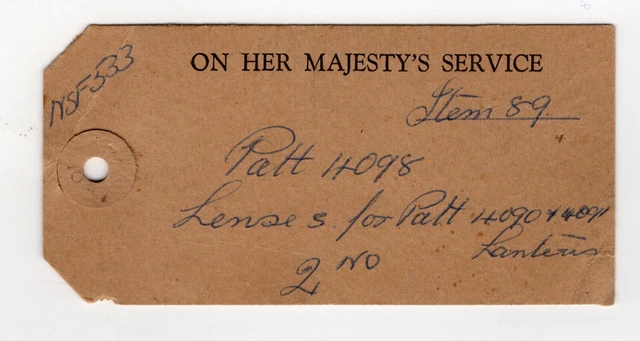 On Her Majesty’s service, Luggage Tag