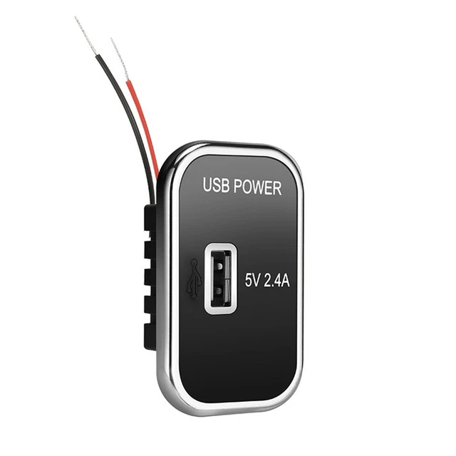 Chargeur Voiture USB 84W 4 Ports - Double PD3.0 & QC3.0 - Voltmètre LED - Étanche IP66 - 12V/24V - Pour Voiture, Bateau, Camping-car