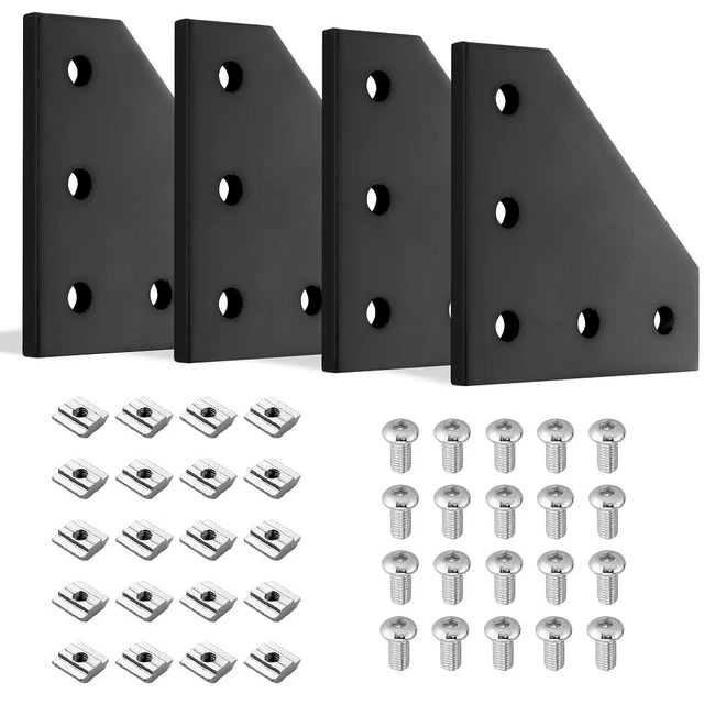 Verbinderplatte 4 Wege 127x127 mm für Nut 8