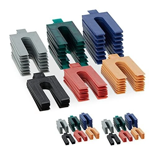 Relaxdays Entretoise plastique lot de 144 cales de vitrage en 6 tailles espac...