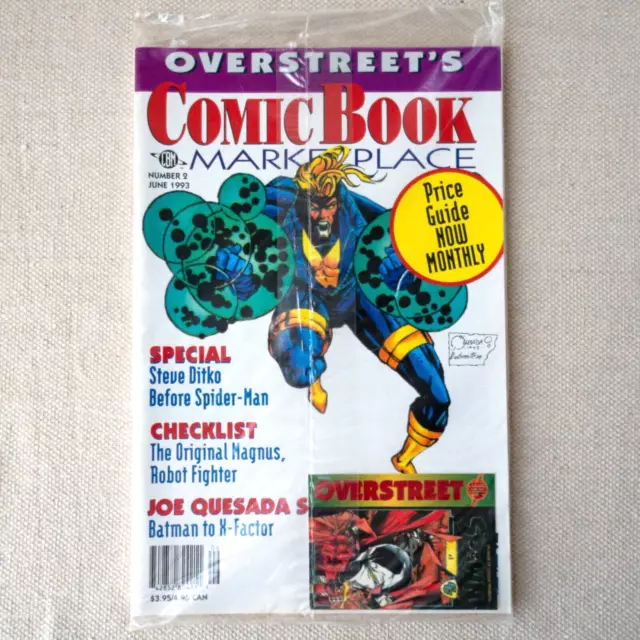 OVERSTREET'S Comic Book Marketplace  Magazine #2 June 1993 SEALED w/Spawn Card