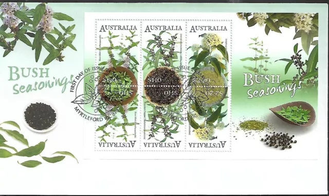 Australia - 2022 Bush Seasonings Souvenir Sheet First Day Cover