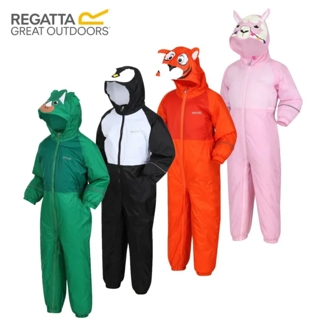 Regatta Mudplay Kids Boys Girls Padded Fleece Lined Waterproof Snow Suit RRP£60