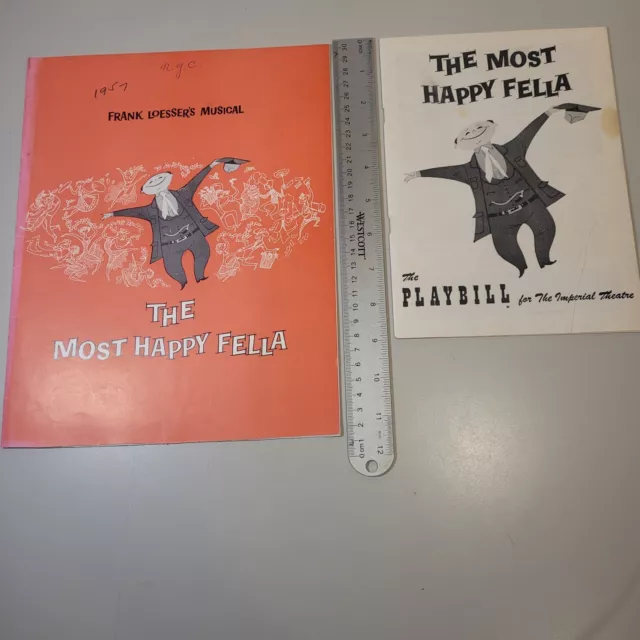 1957 "THE MOST HAPPY FELLA" Musical Playbill & Program-New York IMPERIAL Theatre