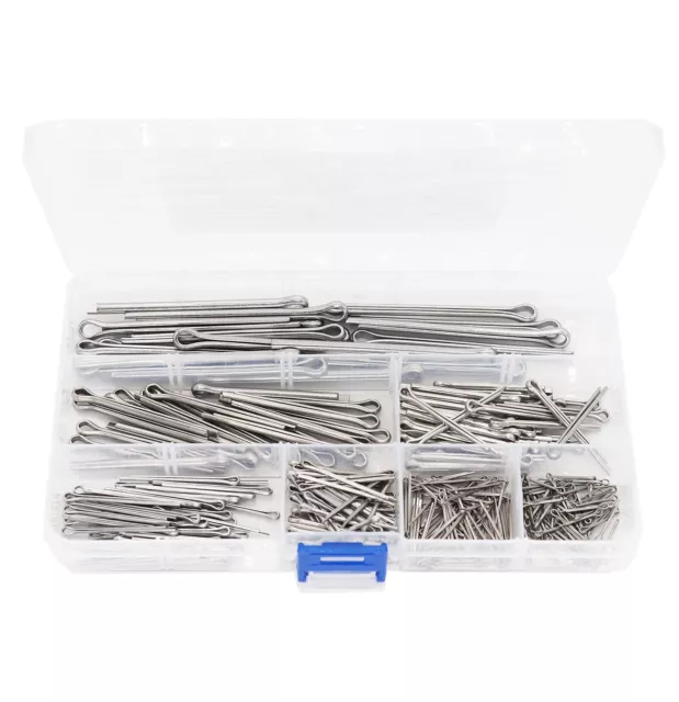 340pcs(7 Sizes) 304 Stainless Steel Miniature Small Mini SS Cotter Pin Assort...