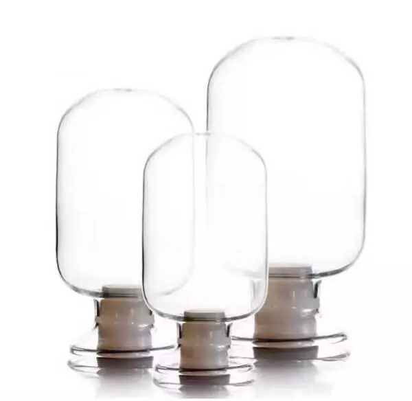 125ml 250ml 500ml transparente Probenflaschen mit Stopfen, Chemielabor-Glaswaren