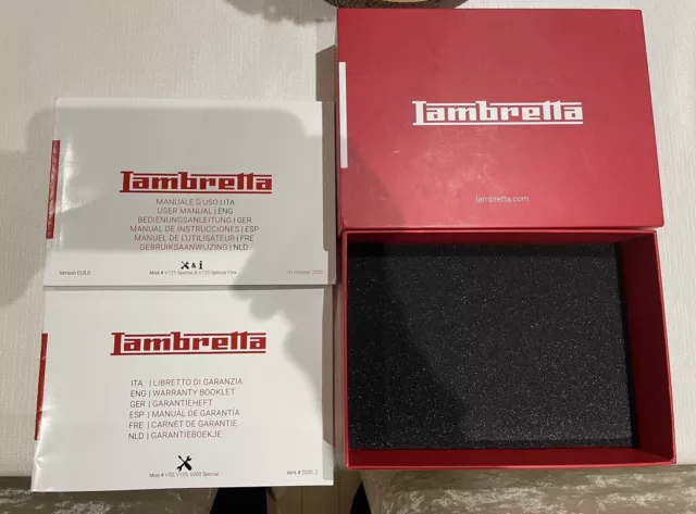 Lambretta V50 V125 V200 Special Owners Manual Handbook Boxed Set