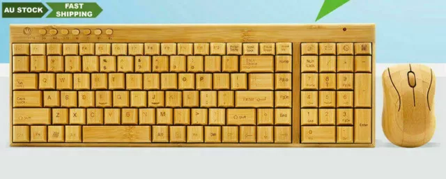 Peigne de souris clavier en bois bambou ultra-mince sans fil Kg201