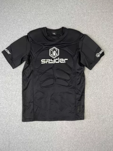 Spyder Jersey Mens M Black Protective Paintball Shirt Padded Chest Arms Back