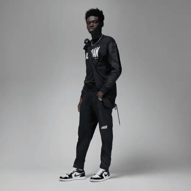 Nike Jordan Flight MVP Pants Joggers Fleece Hybrid Wheaties Black DV7594 Medium