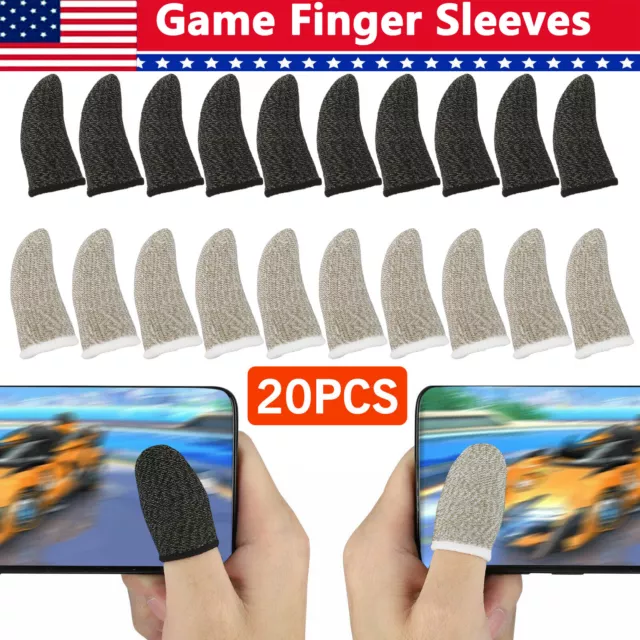 20pcs Screen PUBG Gaming Finger Sleeve Game Controller Mobile Sweatproof Gloves