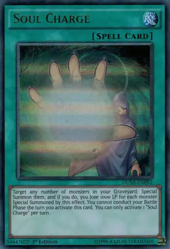 YuGiOh Soul Charge - DUSA-EN092 - Ultra Rare - 1st Edition Near Mint