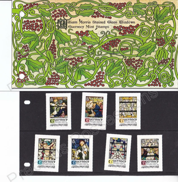 Guernsey Mnh Presentation Pack 2015 Christmas Stained Glass Sg 1582-1588