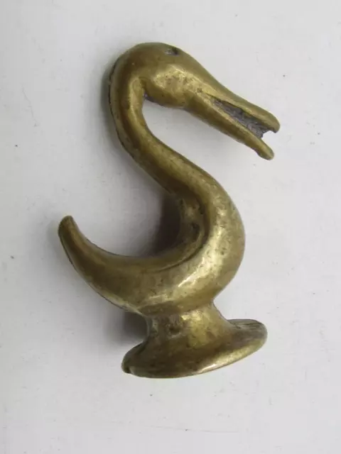 Vintage Small 2" High Brass Pelican Bird Figurine