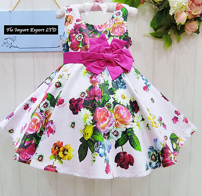 Vestito Bambina Abito Estate Rose e Fiori - Girl Summer Roses Dress DG0019